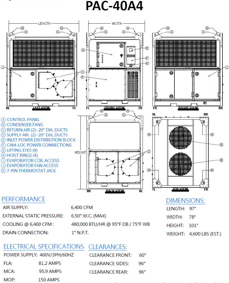 PAC-40 TON SPEC SHEET