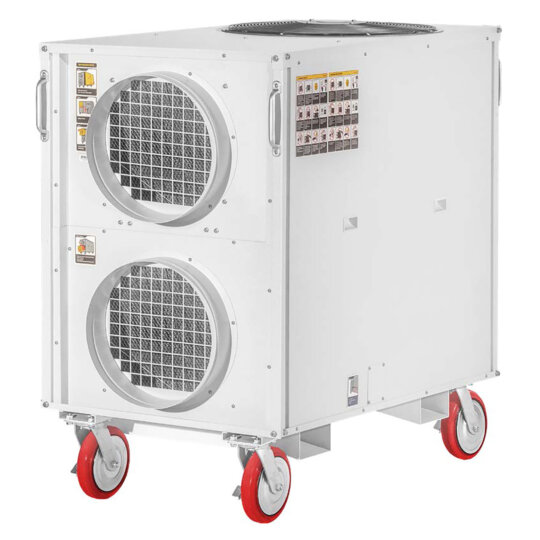 Airrex AHSC-60R 5-ton portable heat pump with rugged steel casing and flexible duct connections, designed for industrial and commercial use