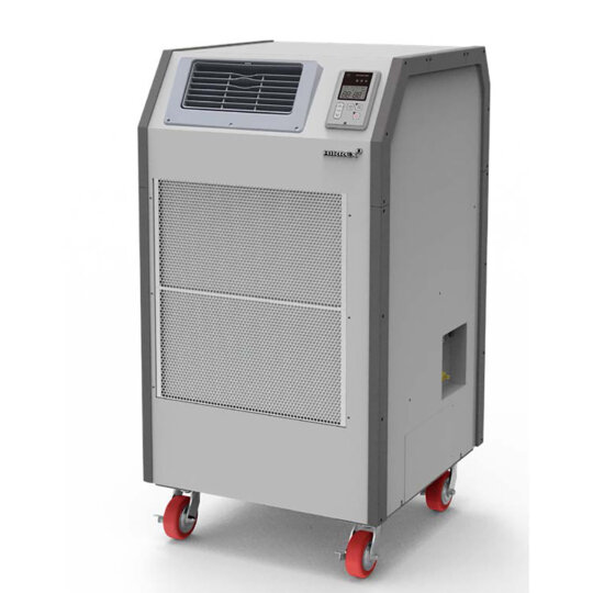 Airrex HWC-60R 5-ton water-cooled portable air conditioner with R-454B refrigerant, featuring durable metal housing, front-mounted control panel, and industrial-grade caster wheels