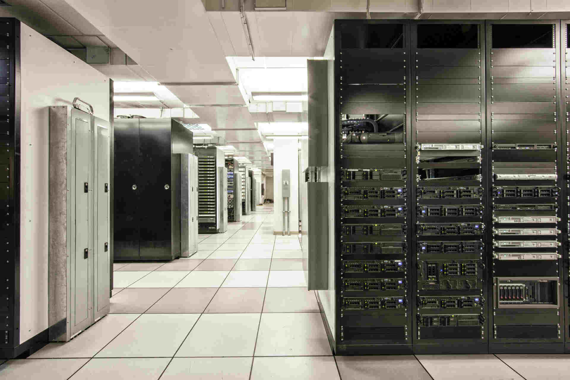 server room that is cooled by a spot cooler from Climate Control Solutions