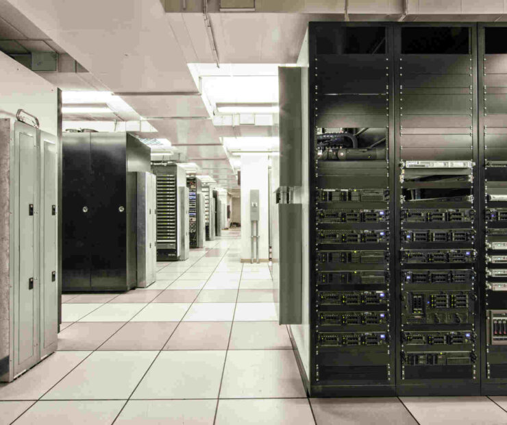 server room that is cooled by a spot cooler from Climate Control Solutions