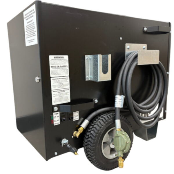 Indirect fired tent heater with ductable warm air outlet – portable industrial heating unit from Climate Control Solutions